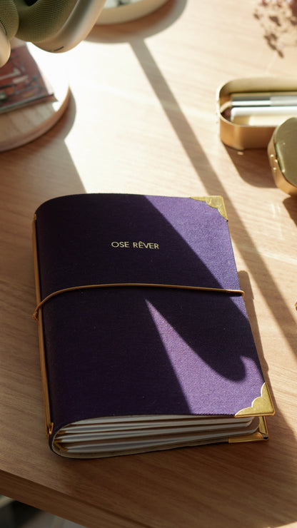 Carnet de bord rechargeable - Ose Rêver - Violet