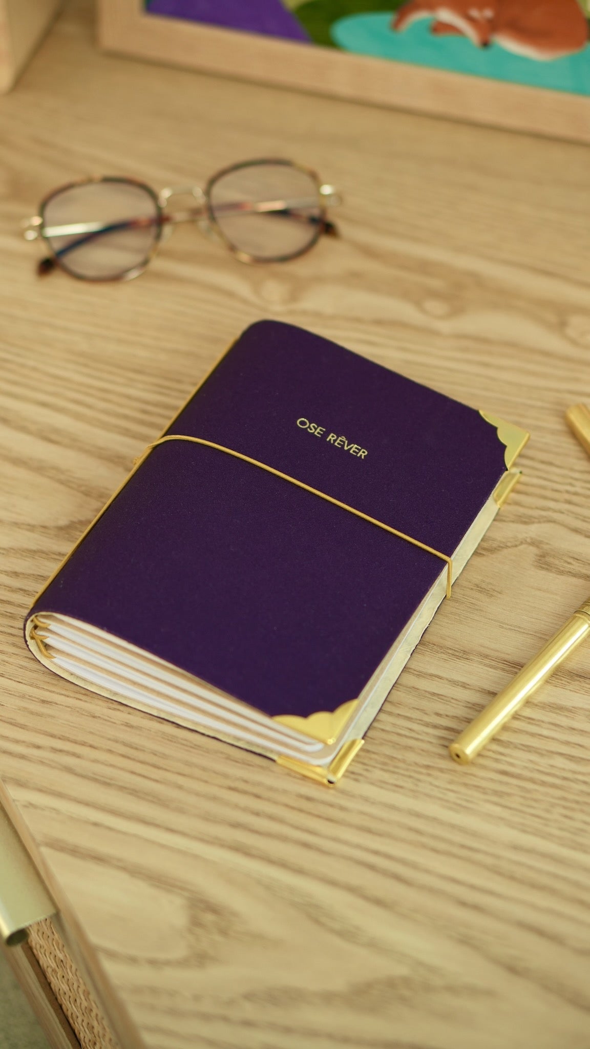 Carnet de bord rechargeable - Ose Rêver - Violet
