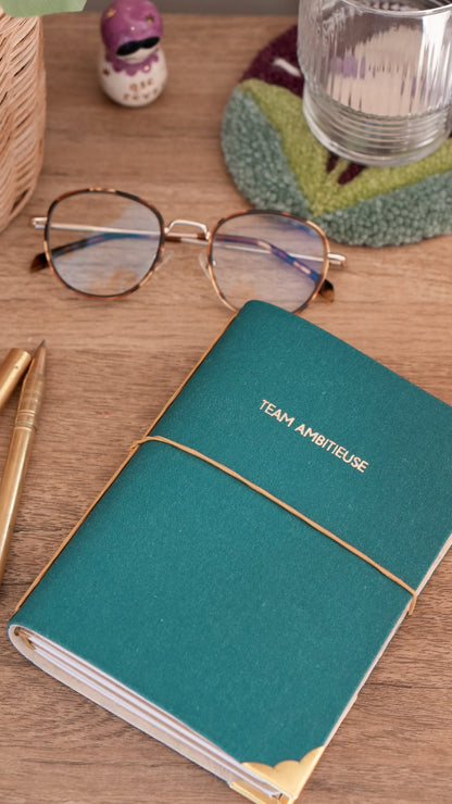Carnet de bord rechargeable - Team ambitieuse - Bleu