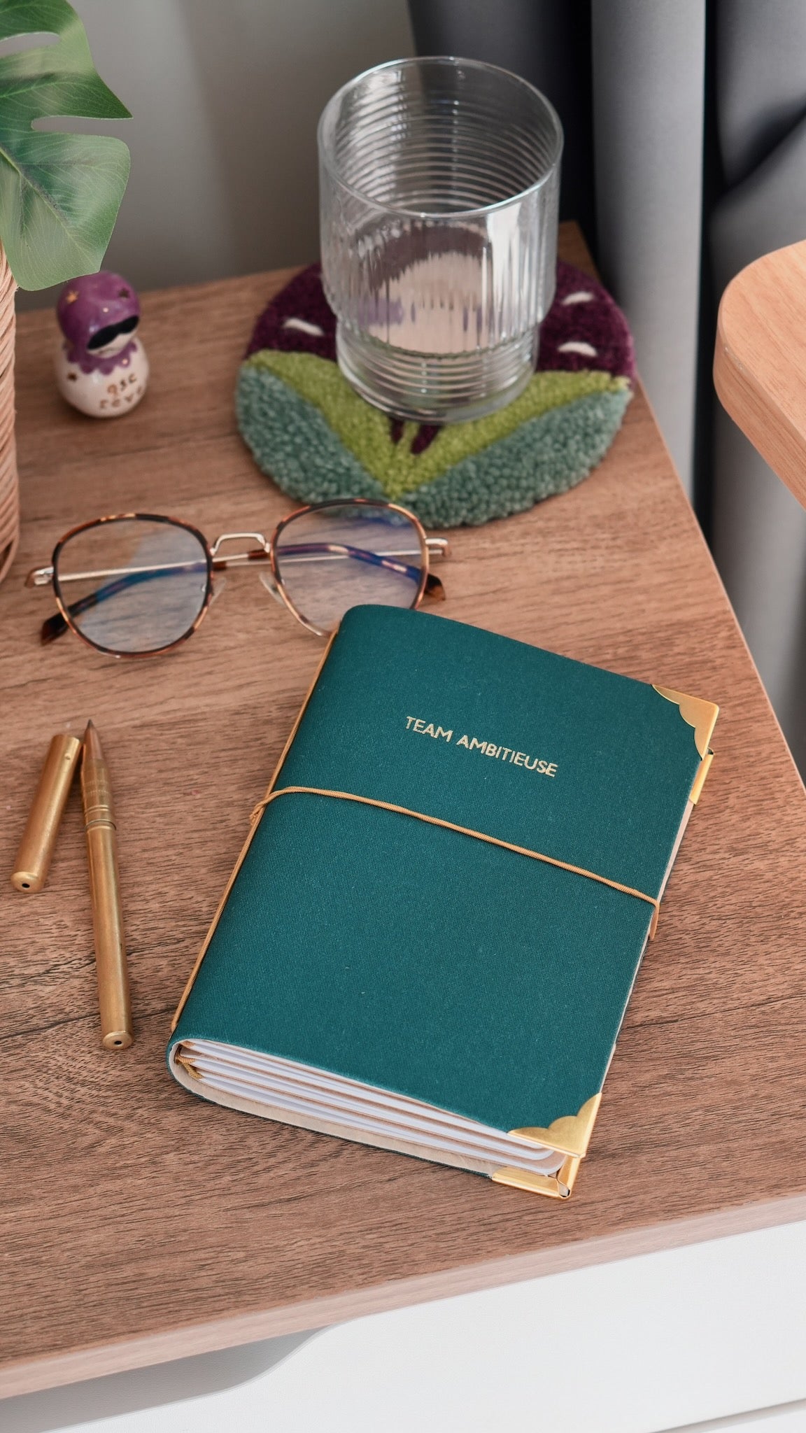 Carnet de bord rechargeable - Team ambitieuse - Bleu