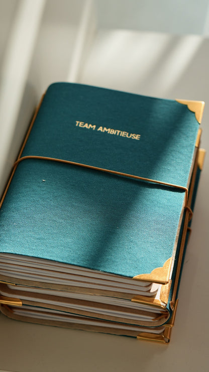 Carnet de bord rechargeable - Team ambitieuse - Bleu