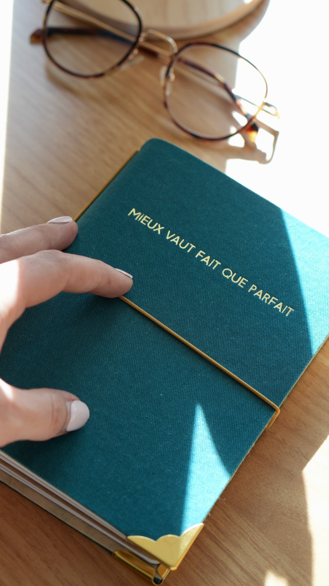 Carnet de bord rechargeable - Mieux vaut fait que parfait - Bleu