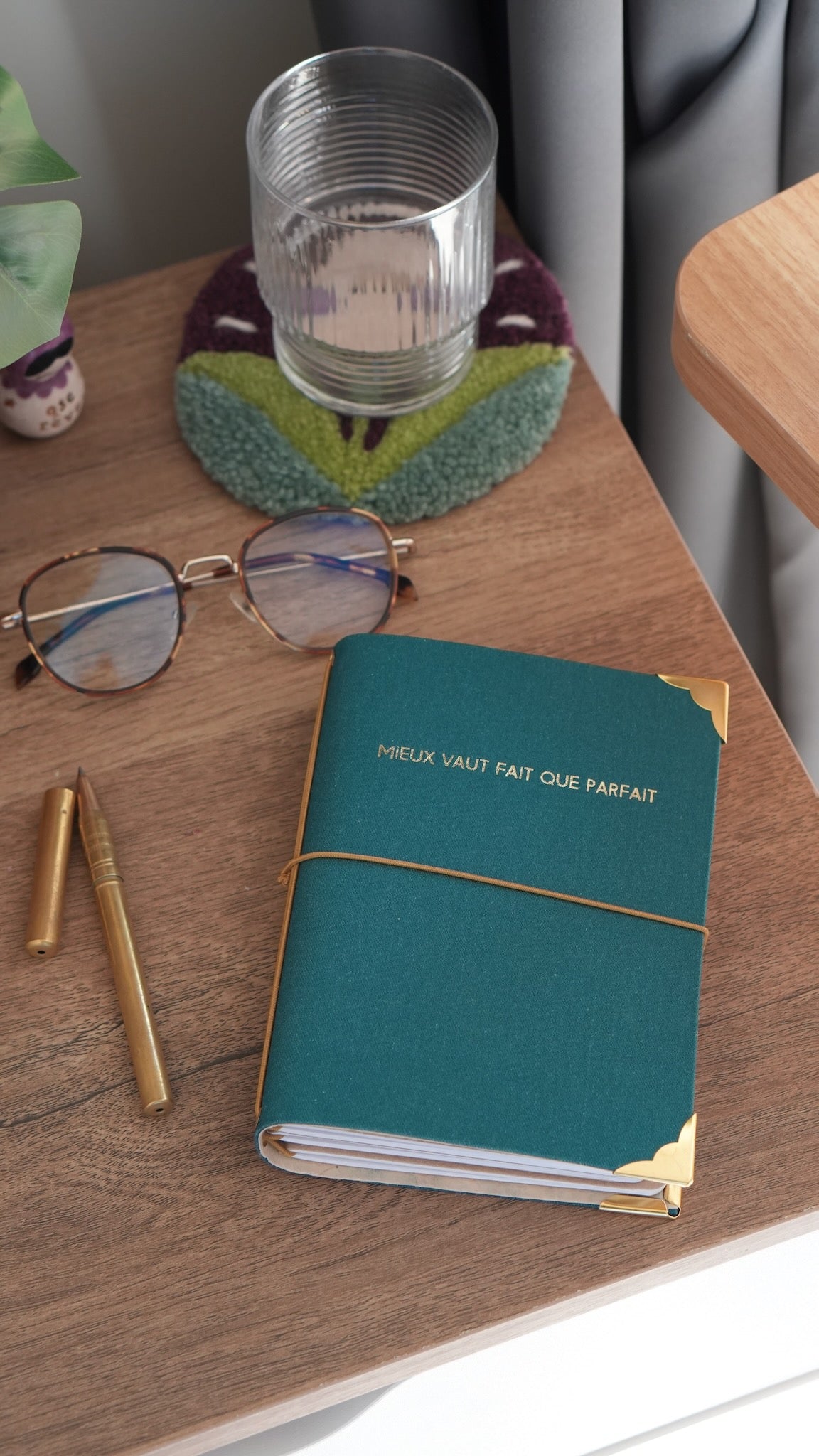 Carnet de bord rechargeable - Mieux vaut fait que parfait - Bleu