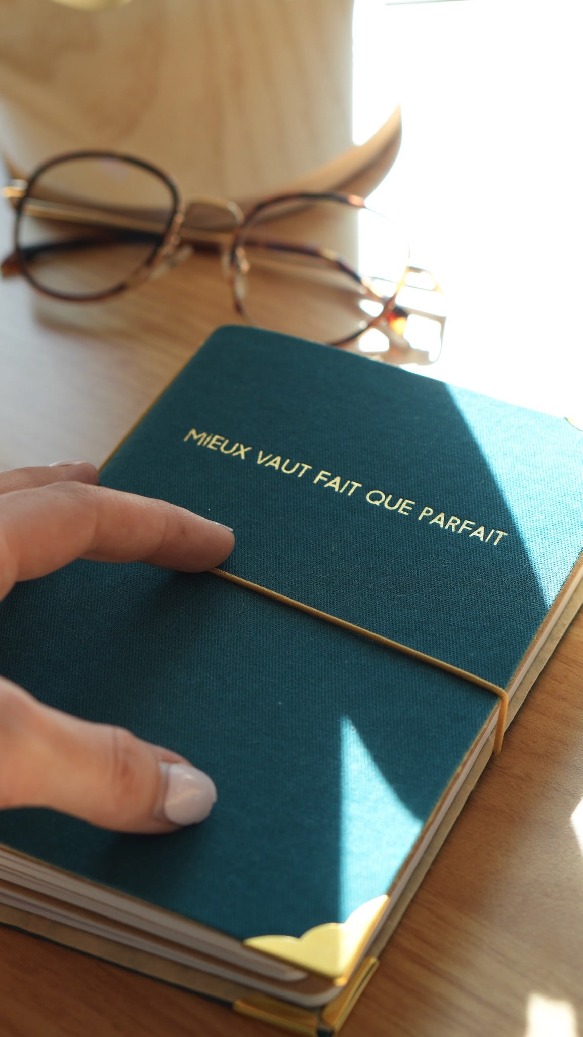 Carnet de bord rechargeable - Mieux vaut fait que parfait - Bleu