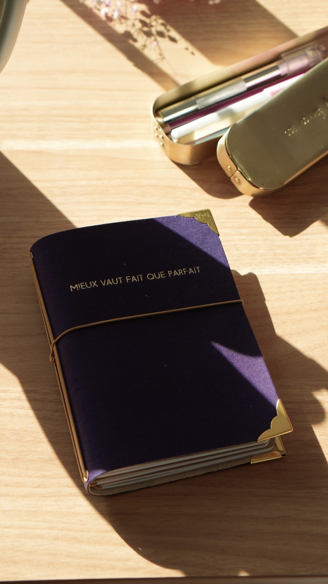 Carnet de bord rechargeable - Mieux vaut fait que parfait - Violet