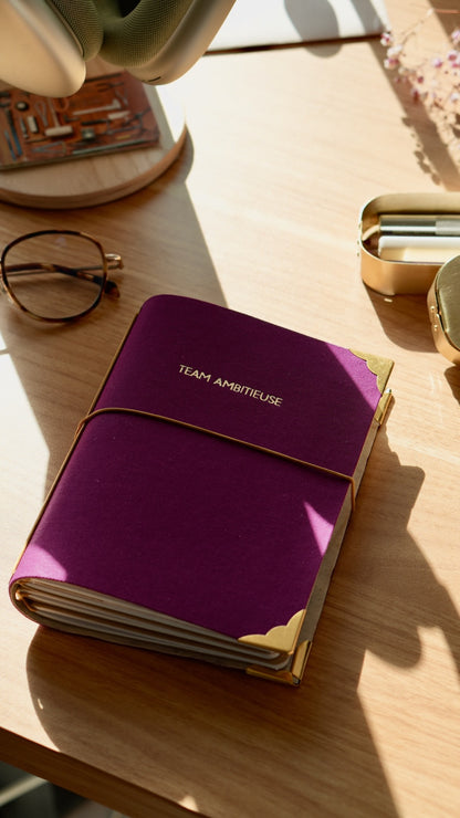Carnet de bord rechargeable - Team ambitieuse - Fuchsia