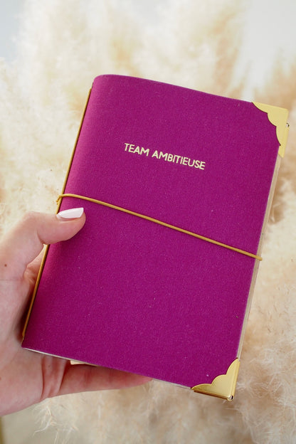 Carnet de bord rechargeable - Team ambitieuse - Fuchsia
