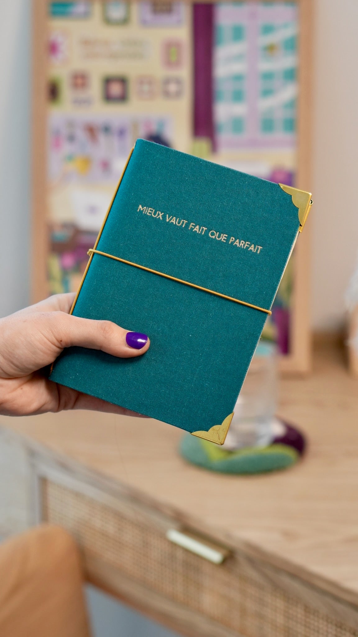 Carnet de bord rechargeable - Mieux vaut fait que parfait - Bleu