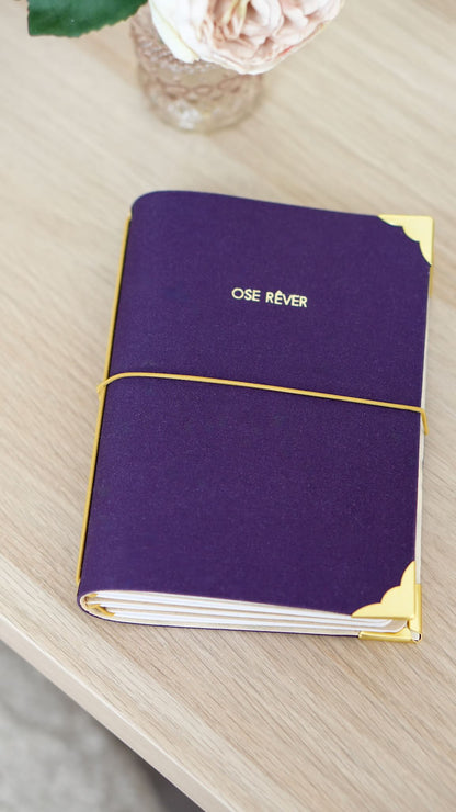 Carnet de bord rechargeable - Ose Rêver - Violet