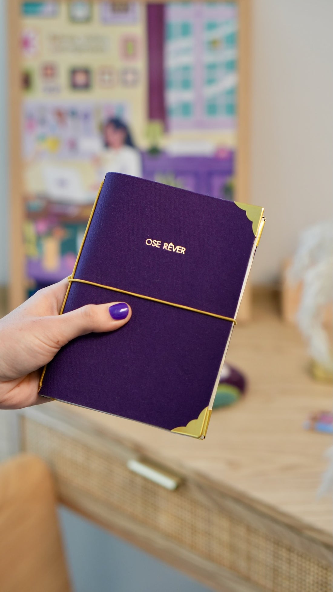 Carnet de bord rechargeable - Ose Rêver - Violet