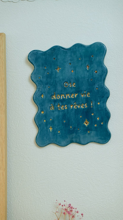 Carte murale &quot;Ose donner vie à tes rêves&quot; - Bleu