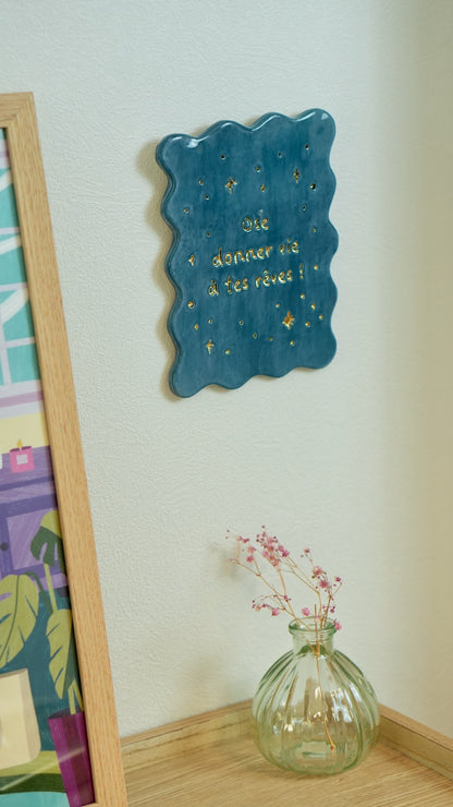 Carte murale &quot;Ose donner vie à tes rêves&quot; - Bleu