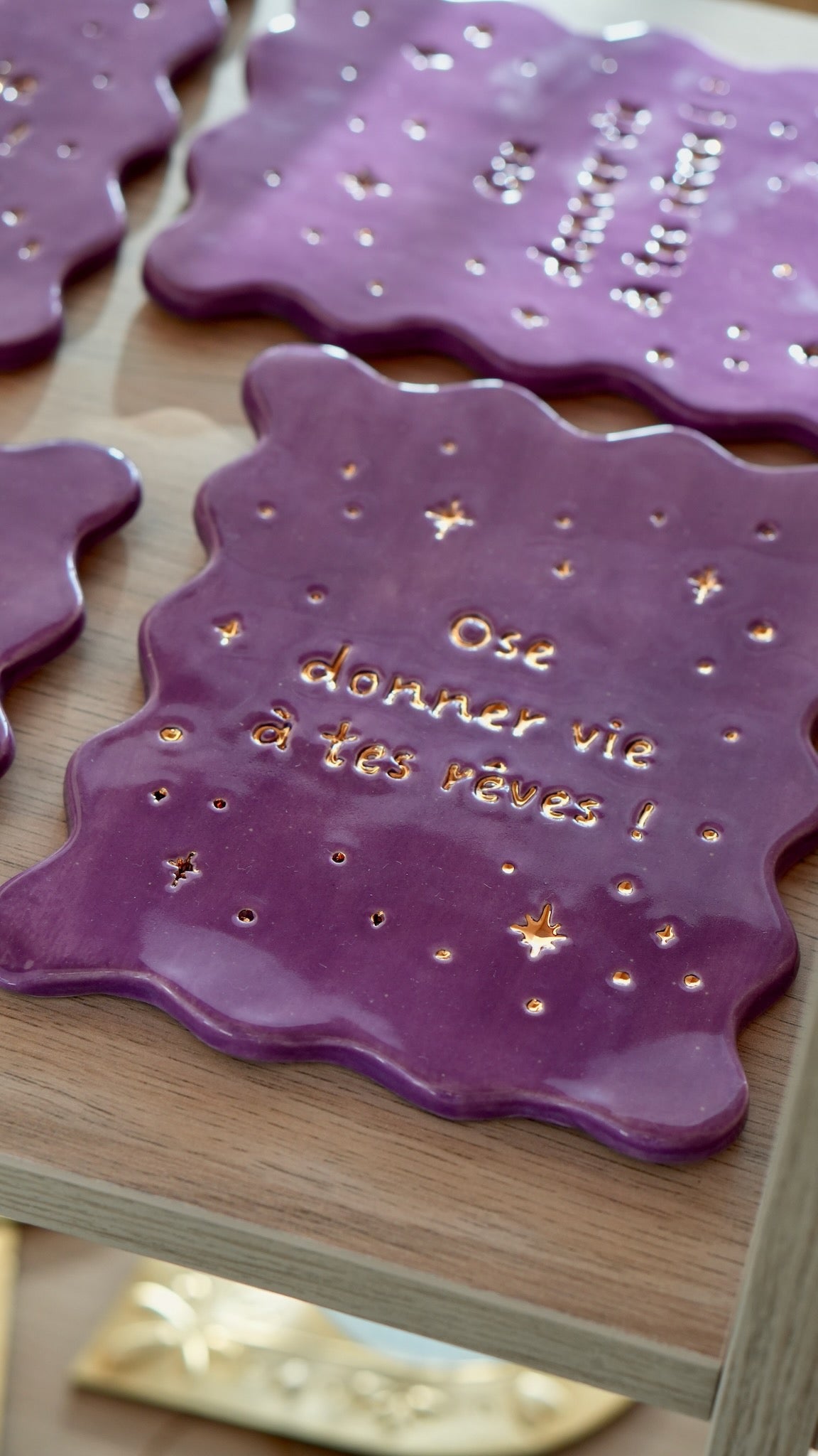 Carte murale &quot;Ose donner vie à tes rêves&quot; - Prune