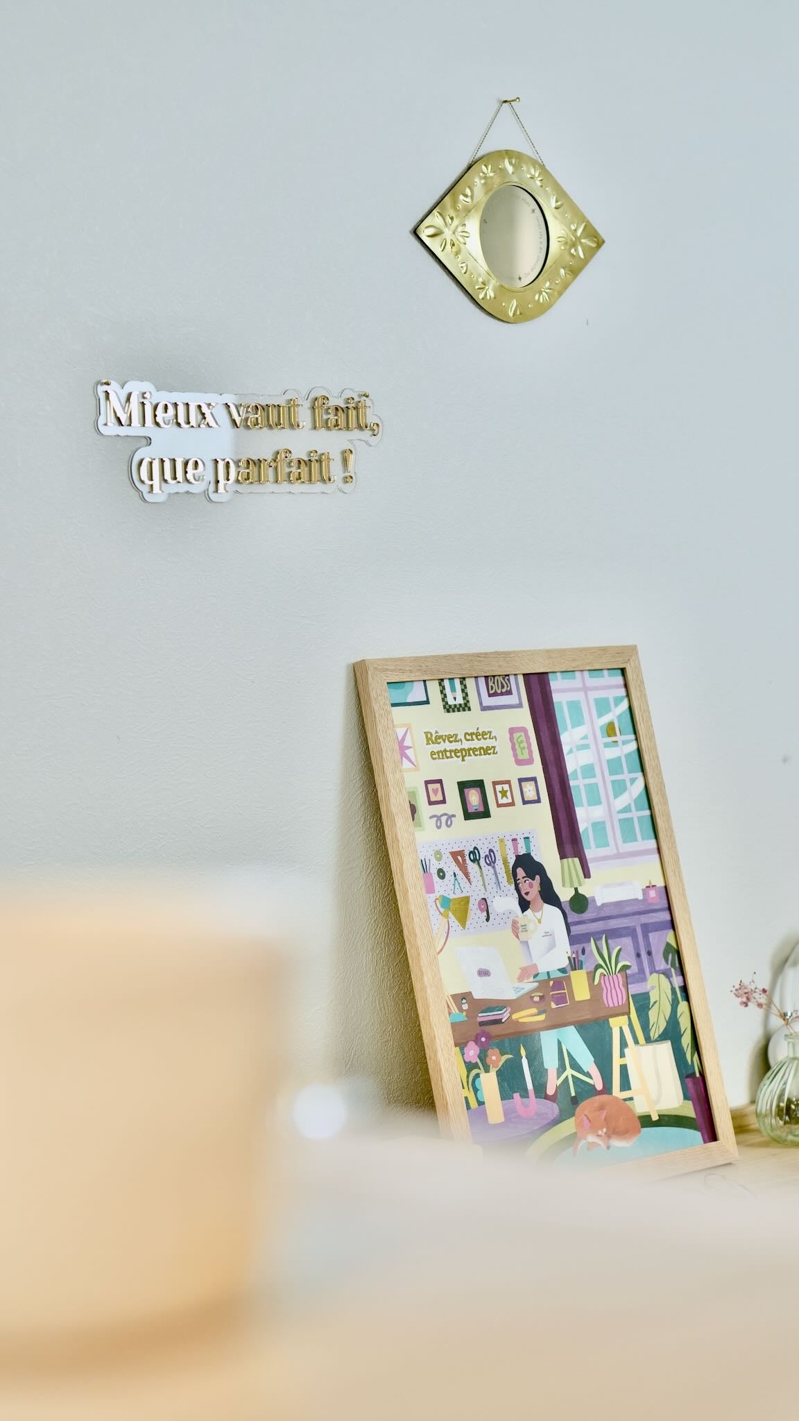 Enseigne &quot;Mieux vaut fait que parfait&quot;