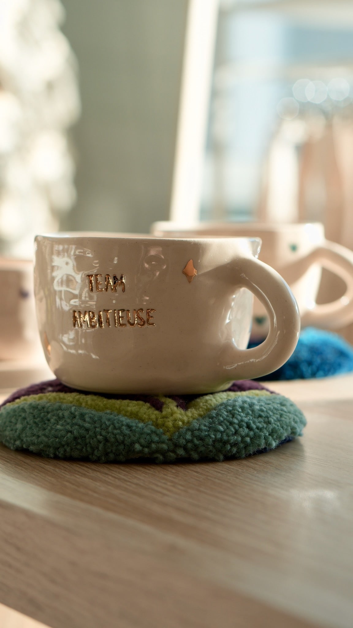 Dessous de mug &quot;Tout commence par une idée&quot;