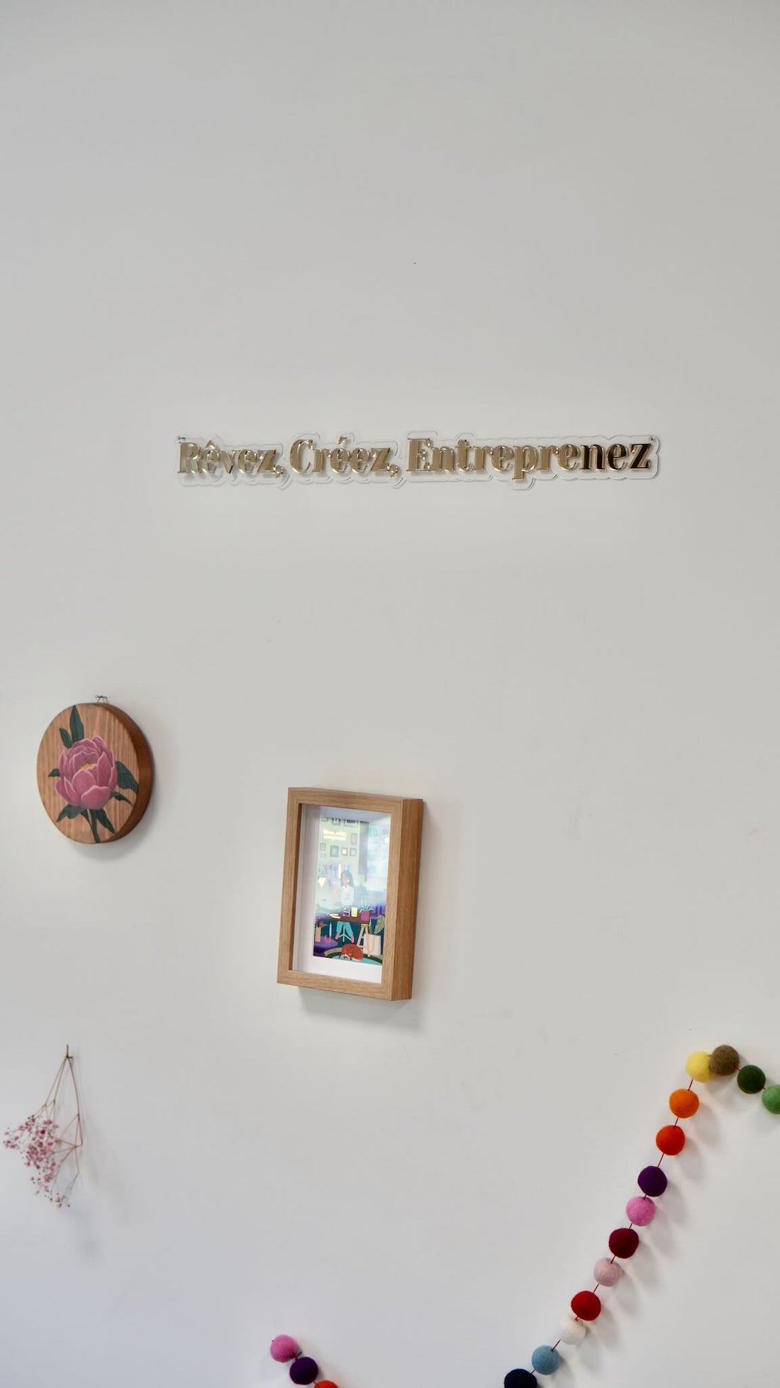 Enseigne &quot;Rêvez, Créez, Entreprenez&quot;