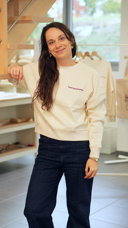 Sweat brodé femme &quot;Team Entrepreneuse&quot; - Bordeau