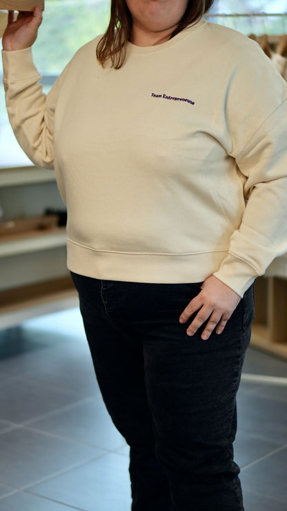 Sweat brodé femme &quot;Team Entrepreneuse&quot; - Violet