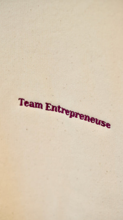 Sweat brodé femme &quot;Team Entrepreneuse&quot; - Bordeau