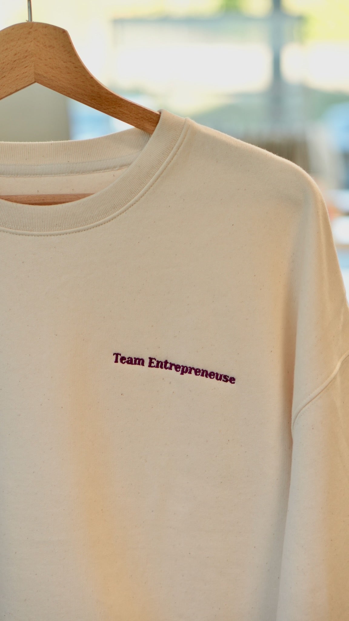 Sweat brodé femme &quot;Team Entrepreneuse&quot; - Bordeau