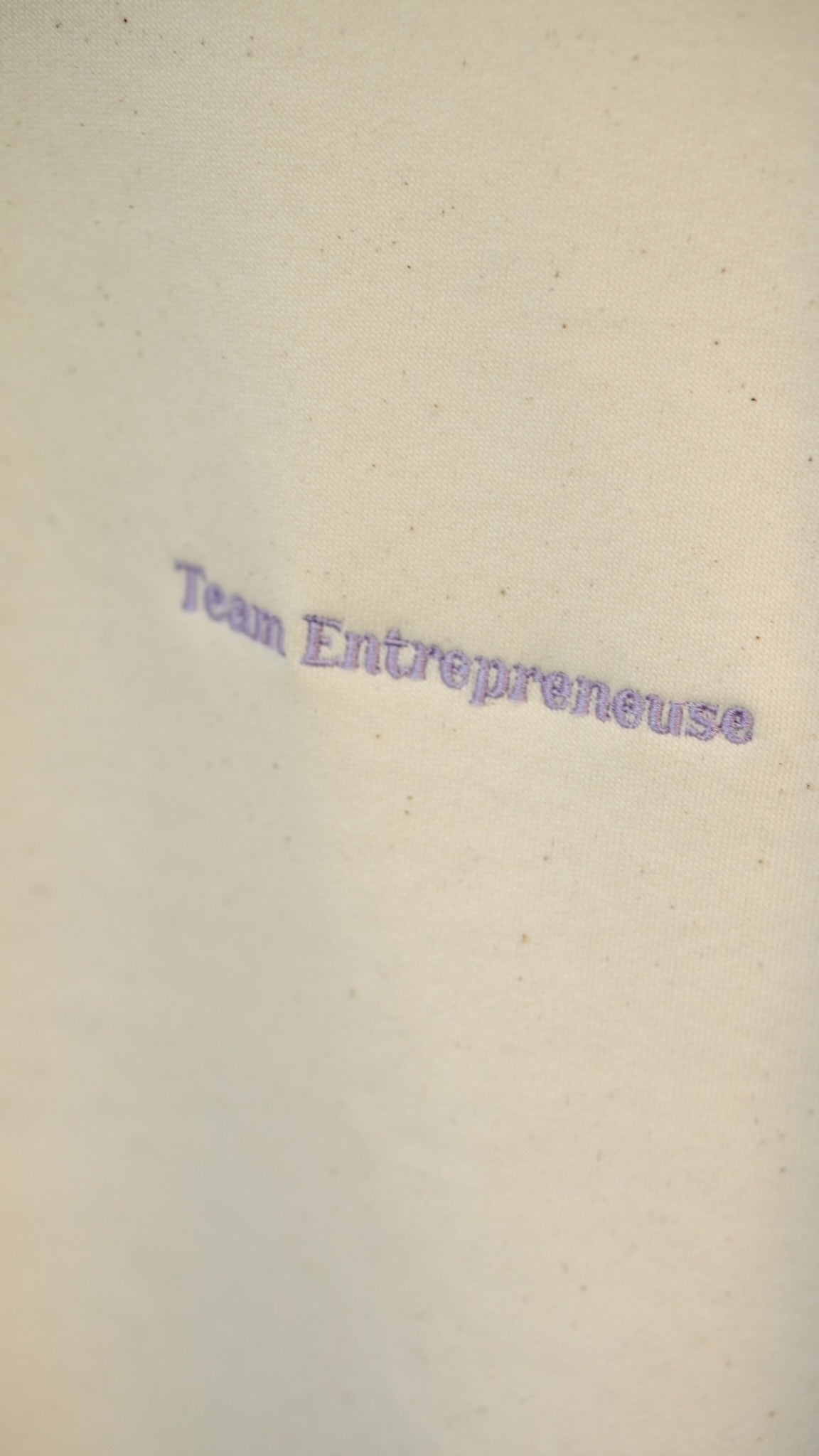 Sweat brodé femme &quot;Team Entrepreneuse&quot; - Mauve