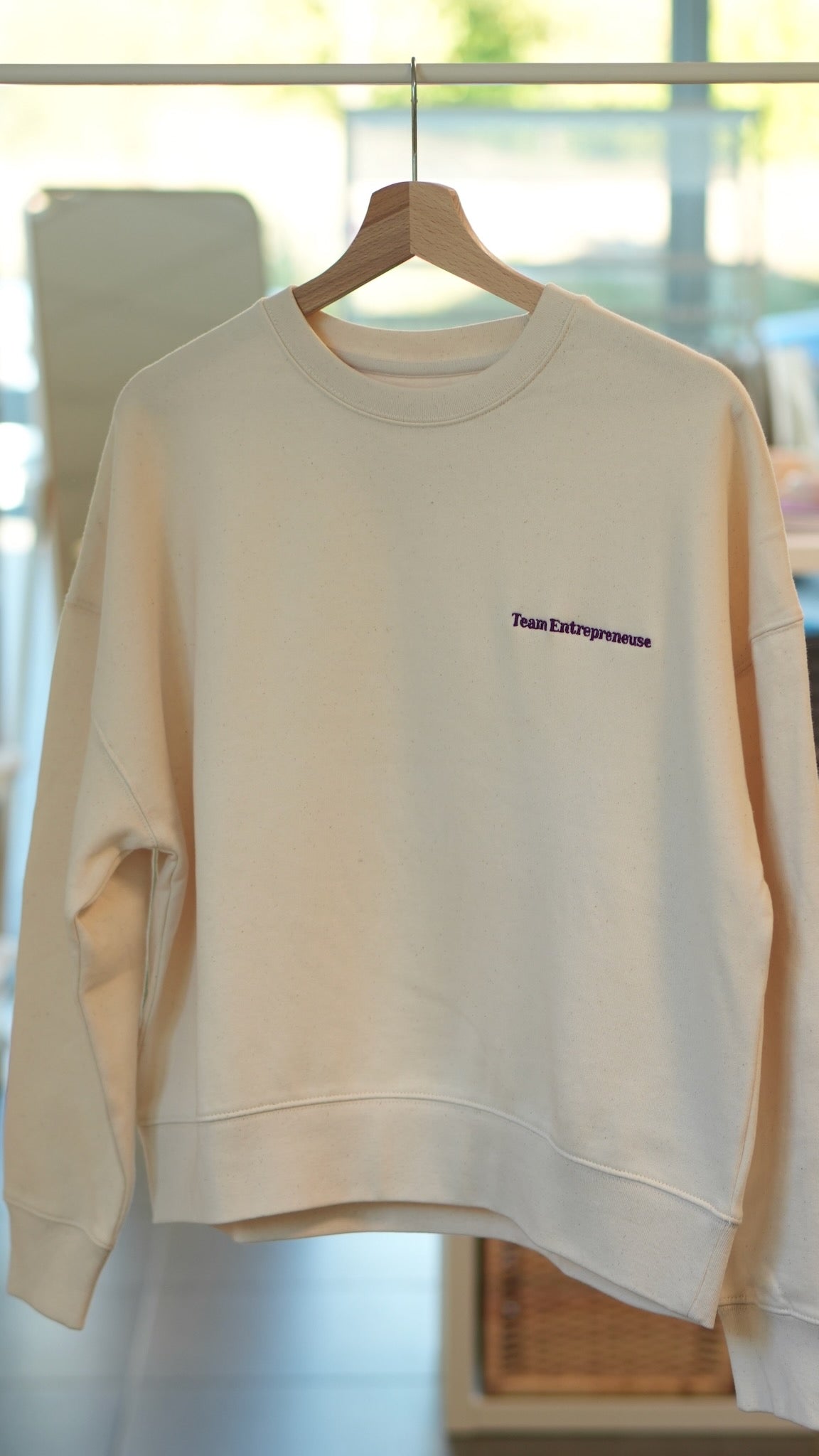 Sweat brodé femme &quot;Team Entrepreneuse&quot; - Violet