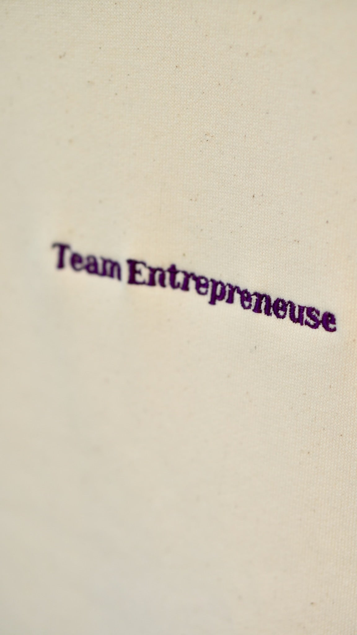 Sweat brodé femme &quot;Team Entrepreneuse&quot; - Violet