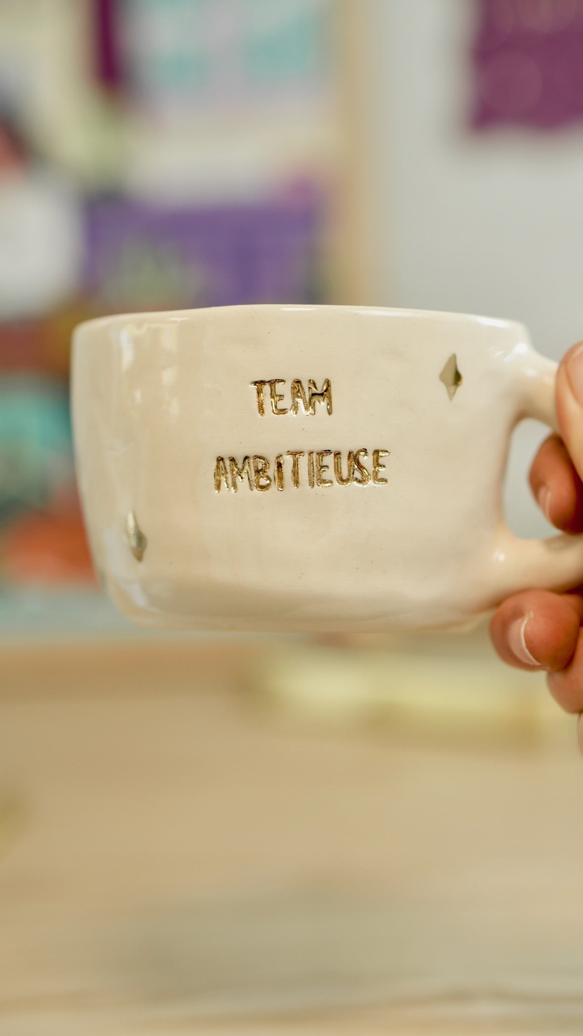 Tasse dorée &quot;Team ambitieuse&quot;