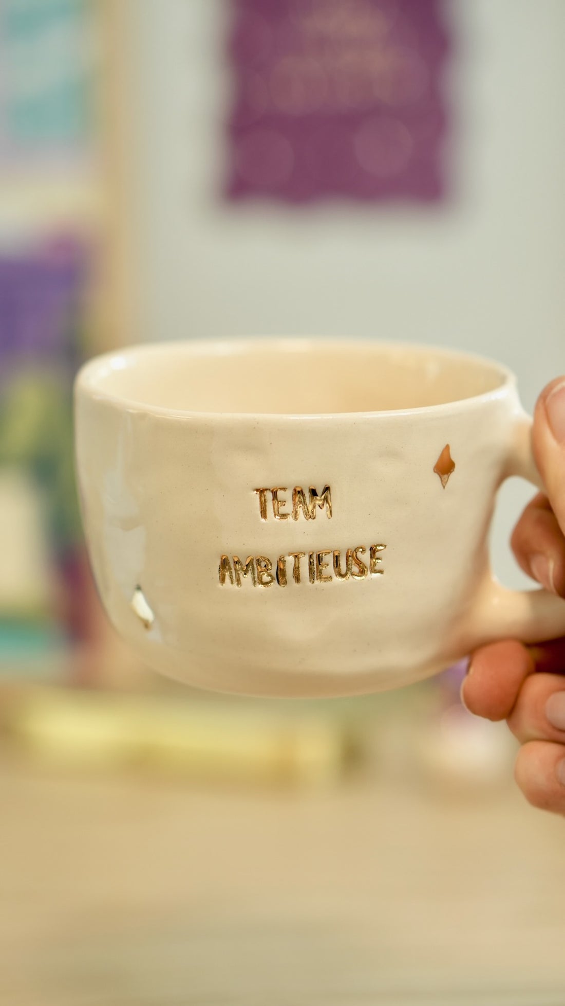 Tasse dorée &quot;Team ambitieuse&quot;