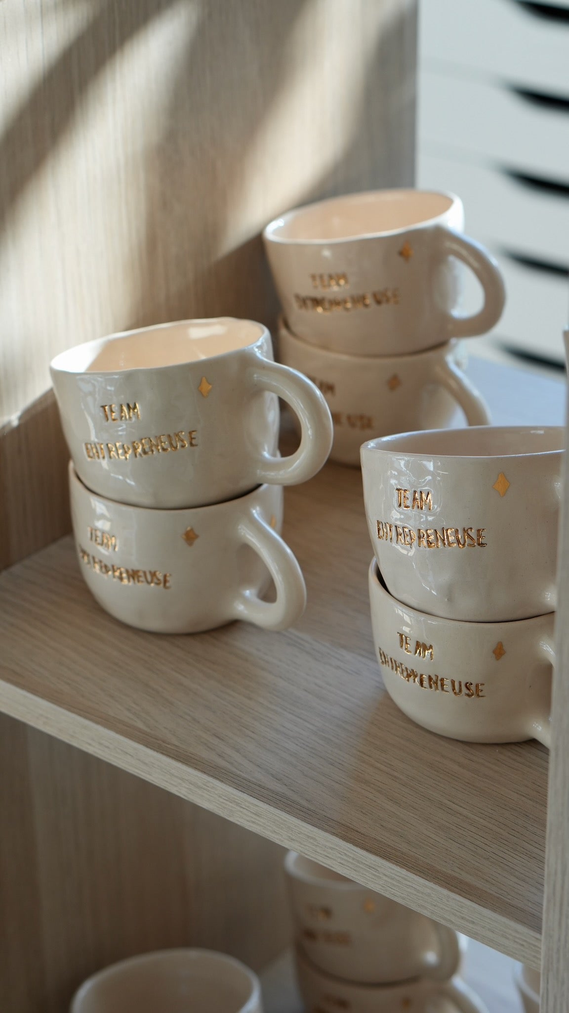 Tasse dorée - &quot;Team entrepreneuse&quot;