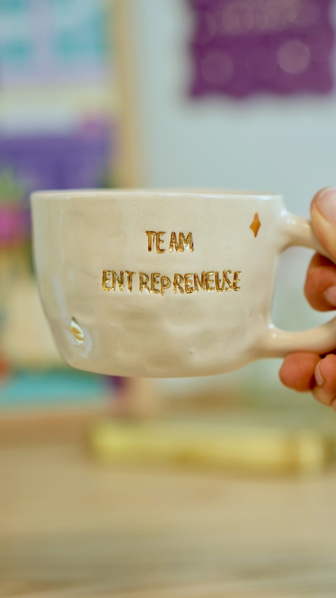 Tasse dorée - &quot;Team entrepreneuse&quot;